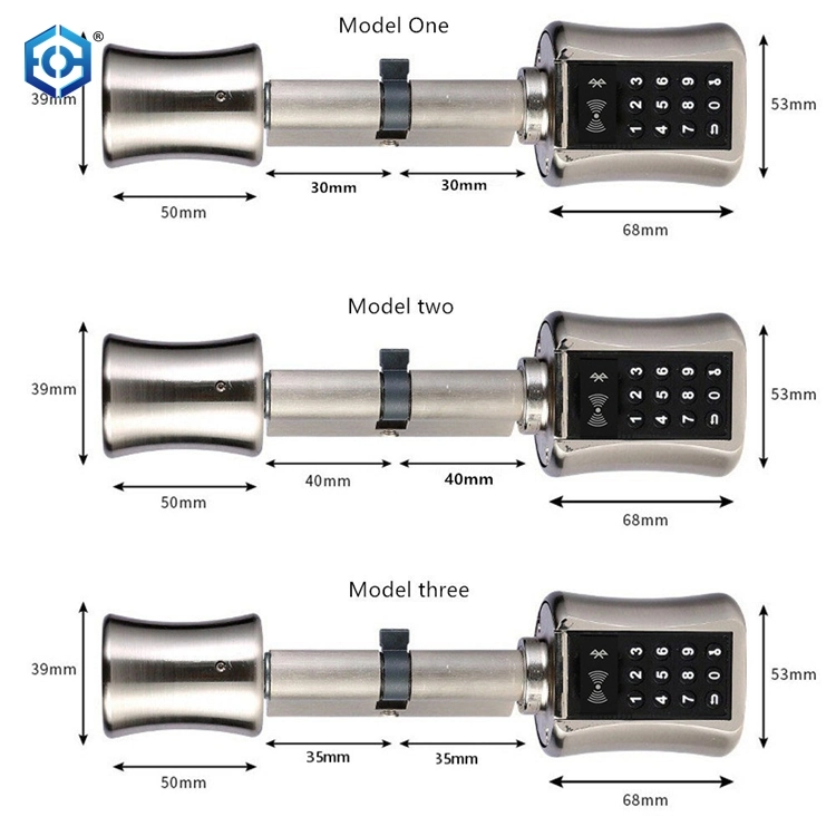 Smart Cylinder Lock with APP Keyless Electronic Door Lock Bluetooth Lock Digital Code RFID Card Electric Lock