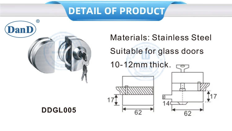 Ss 304 High Security Bathroom Handle Lock Glass Door Fitting Locks