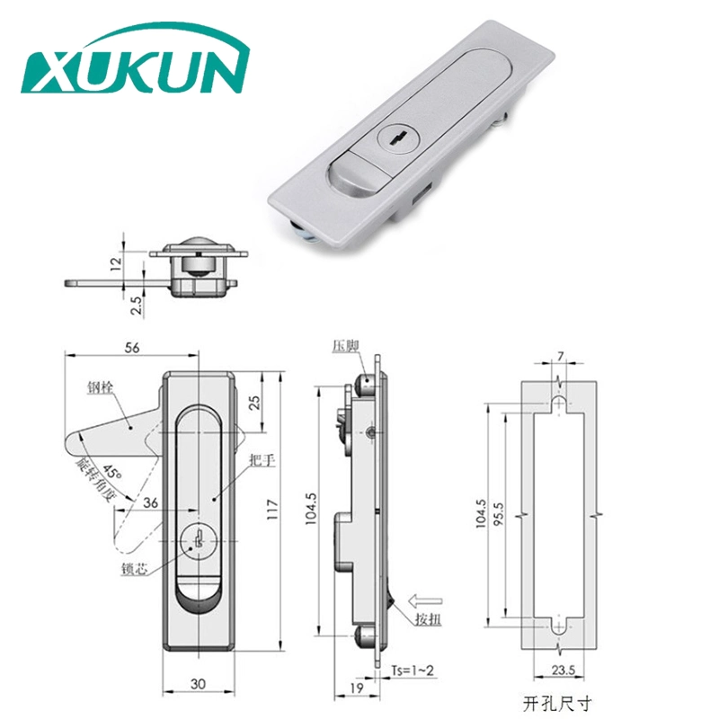 90 Industrial Equipment Cabinet Doors Handles Degree Swivel Hidden Handle Panel Locks