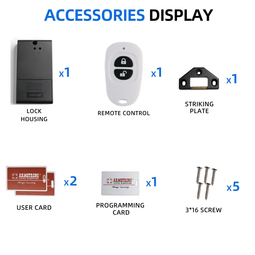 Armstrong Gym Office Smart Wipe Card Wooden Hidden Remote RFID Cabinet Lock