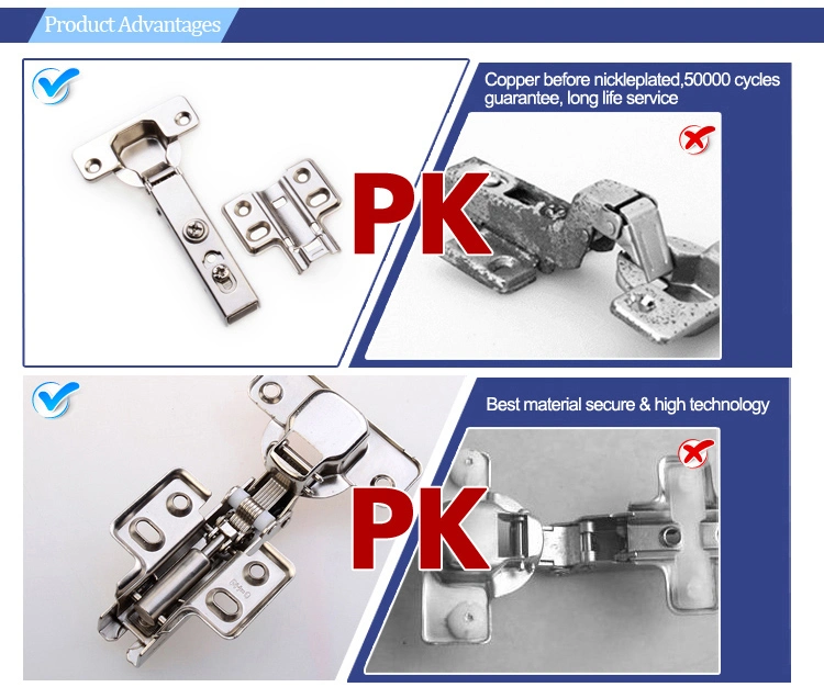 Furniture Hardware 3D Concealed Cabinet Auto Hinge Clip on Soft Close Hinge