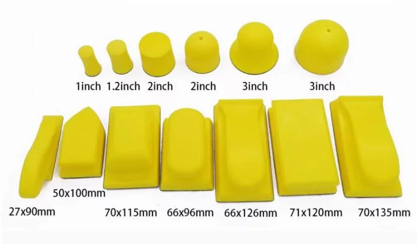 Triangle Type Hand Sanding Blocks Handle Rubber Flexible Sanding Block