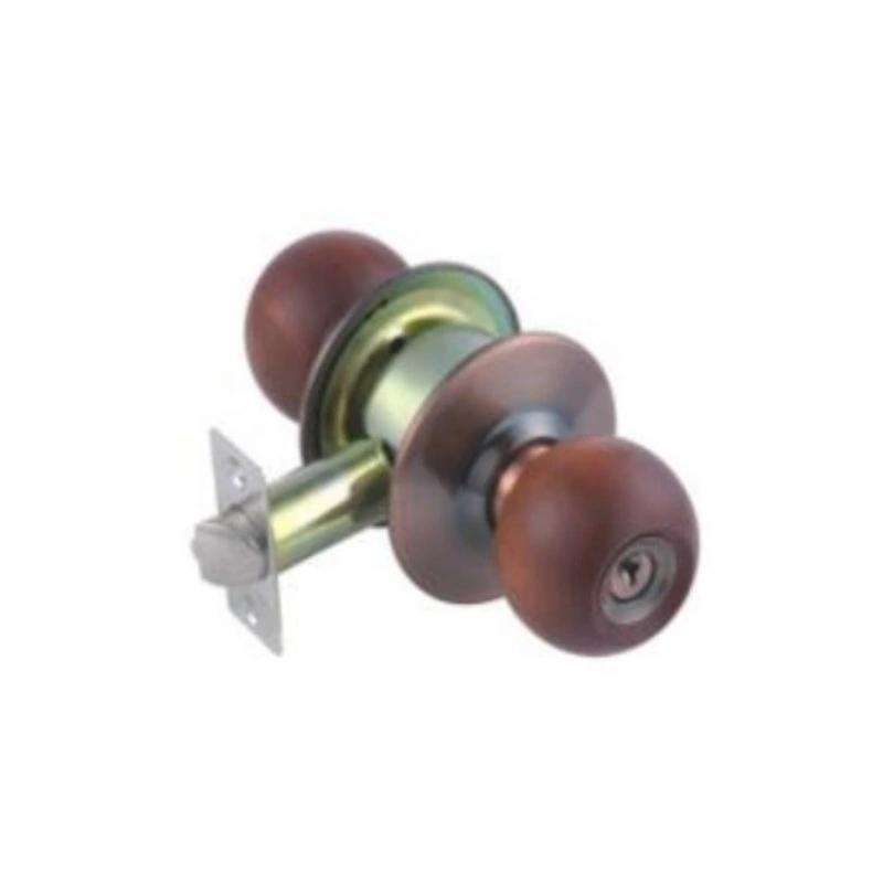 ANSI Grade 3 Keyed Entry Tubular Brass Cylinder Round Knob Door Lock