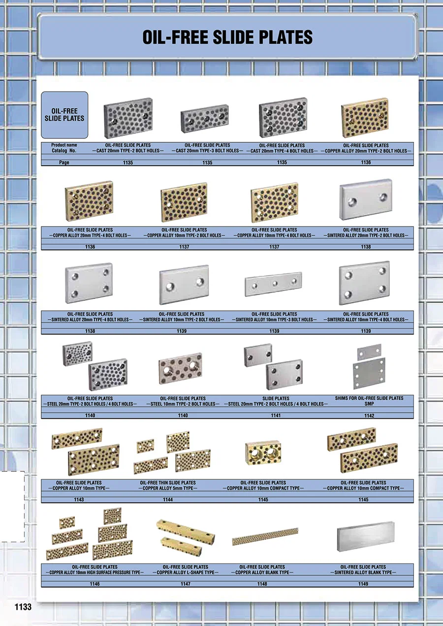 High Quality Slide Insert Bushing Copper with Graphite Oilless Naams Series Self-Lubricating Wear Plates