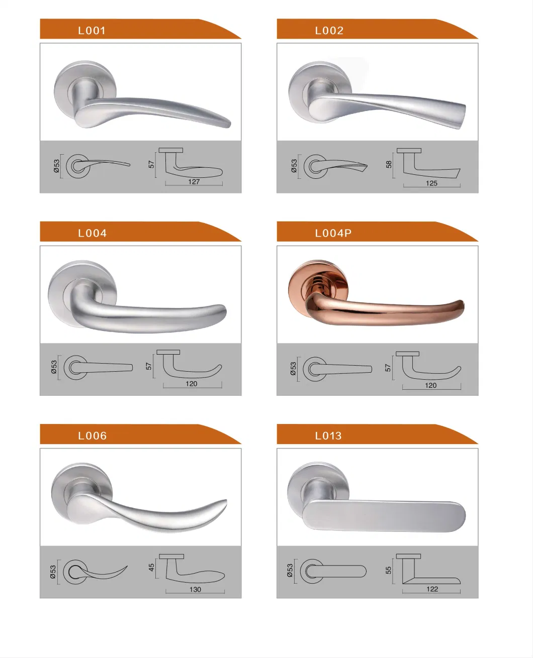 Stainless Steel Interior Solid Door Lever Handle Lock for Flush Pull Handle Door