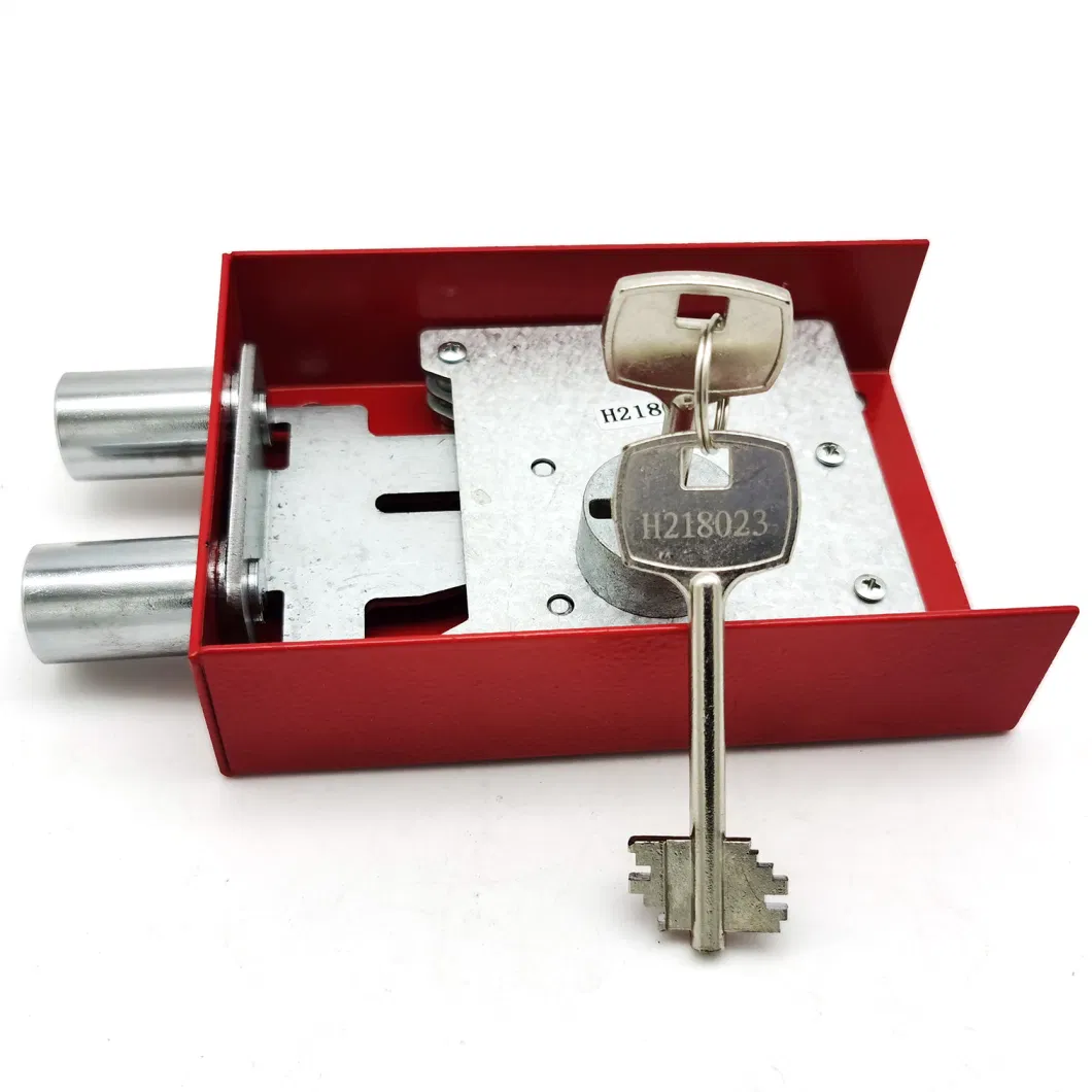 8 Lever Mechanical Key Safe Lock with 2 Double Bit Key