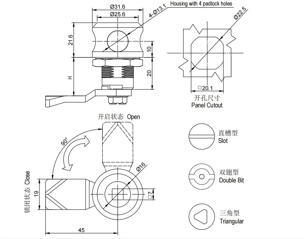 Highest Quality Security Smart Combination Sandwich Panel Cabinet Stainless Steel Electric Box Cam Lock