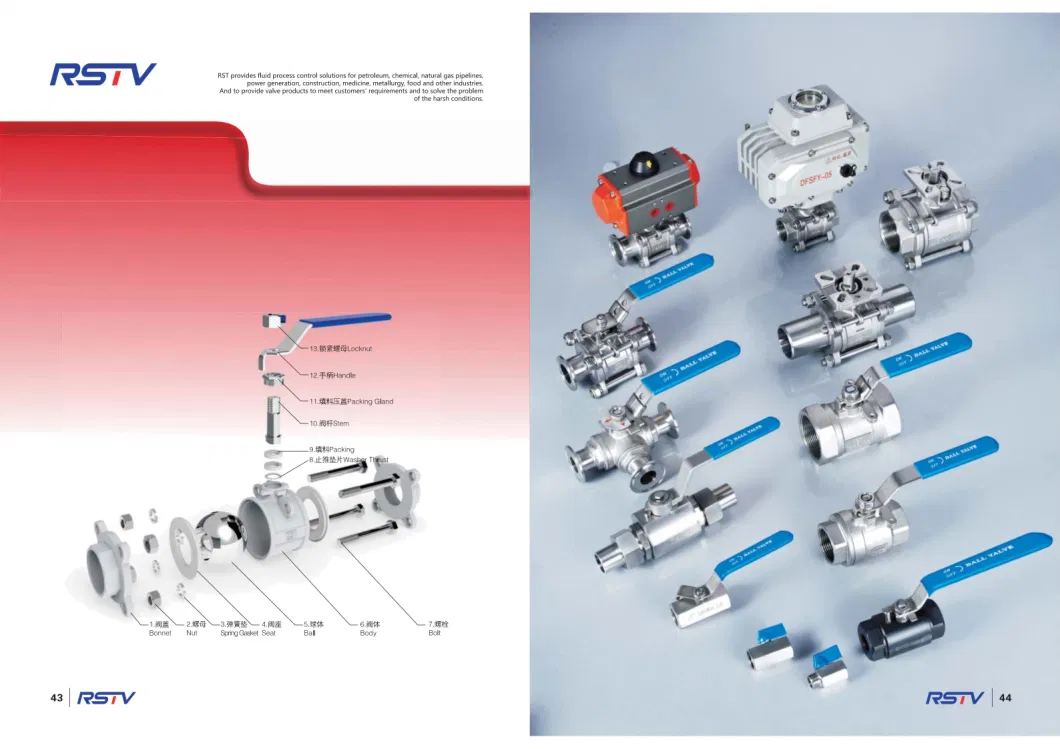 1PC NPT/BSPT/Bsp Threaded Stainless Steel Ball Valve with Lock