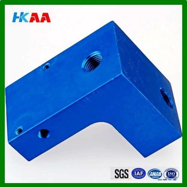 CNC Milling Machining Anodized Solid Aluminum Drill Bushing Block for Aviation Tool