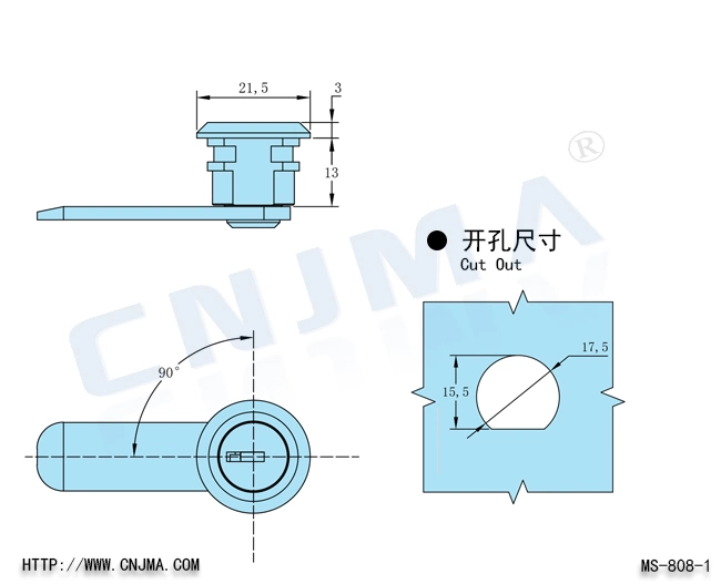 Cam Lock for Distribution Box and Freezers