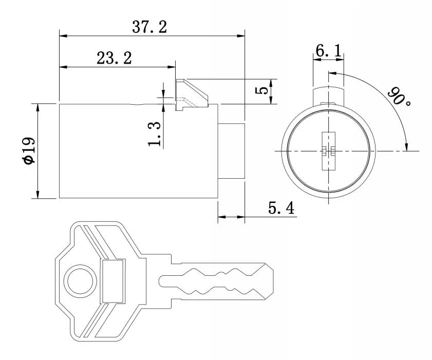 Security Euro Cylinder Key Code Lockbox with Combination Cam Lock