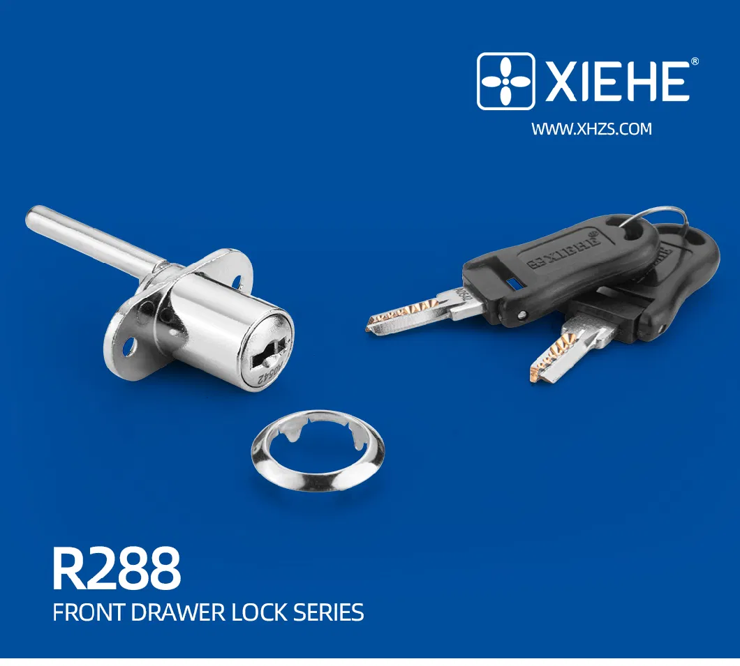 R288 Zinc Alloy Central Drawer Lock for Office Cabinet Drawer with Computer Key Managing Function