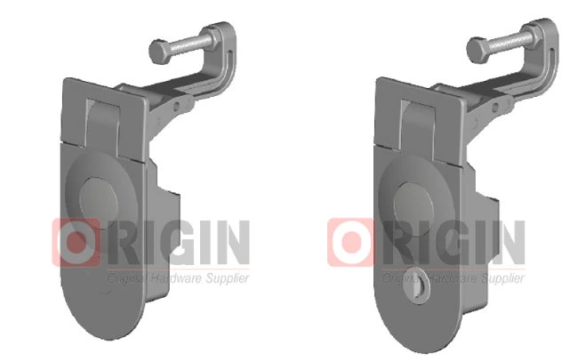 Ms609 Key Locking Compression Flush Latch Push Button Flat Lever Door Latch Lock