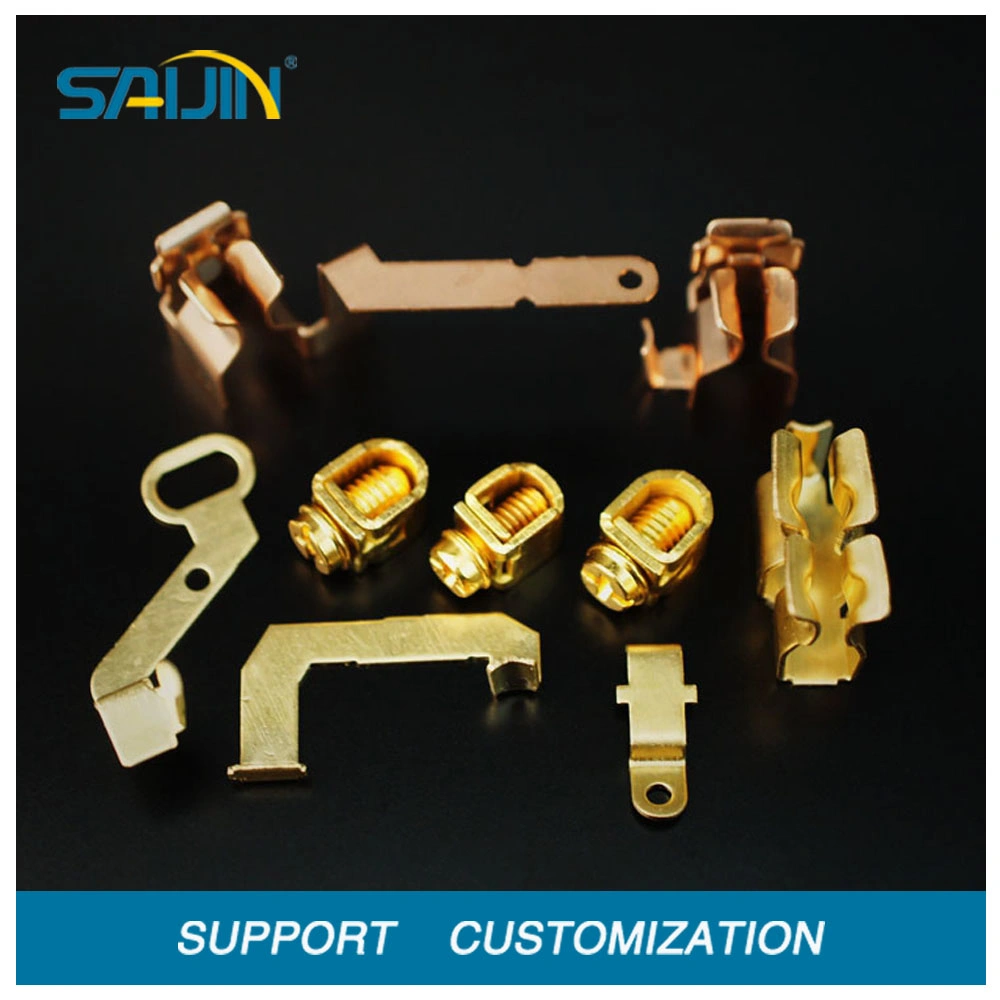 Electrical Brass Switch Socket Stamping Part Brass Metal Copper Screw Terminal Block for Relays