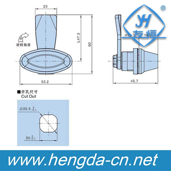 Zinc Alloy Cabinet Cam Lock Without Key (YH9720)