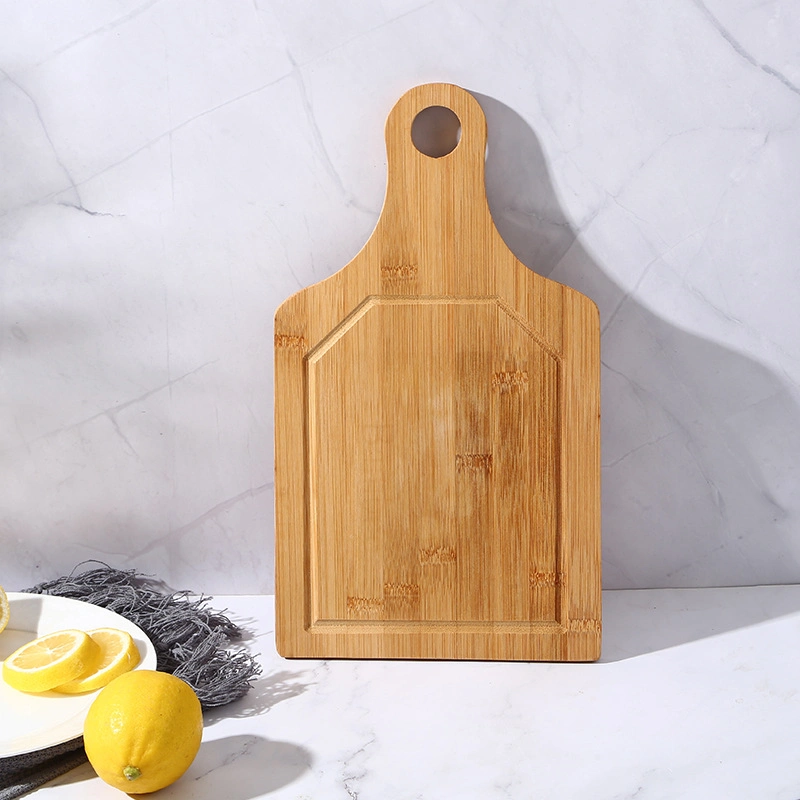 Bamboo Chopping/Cutting Block with Handle Kitchen Wooden Food Serving Board