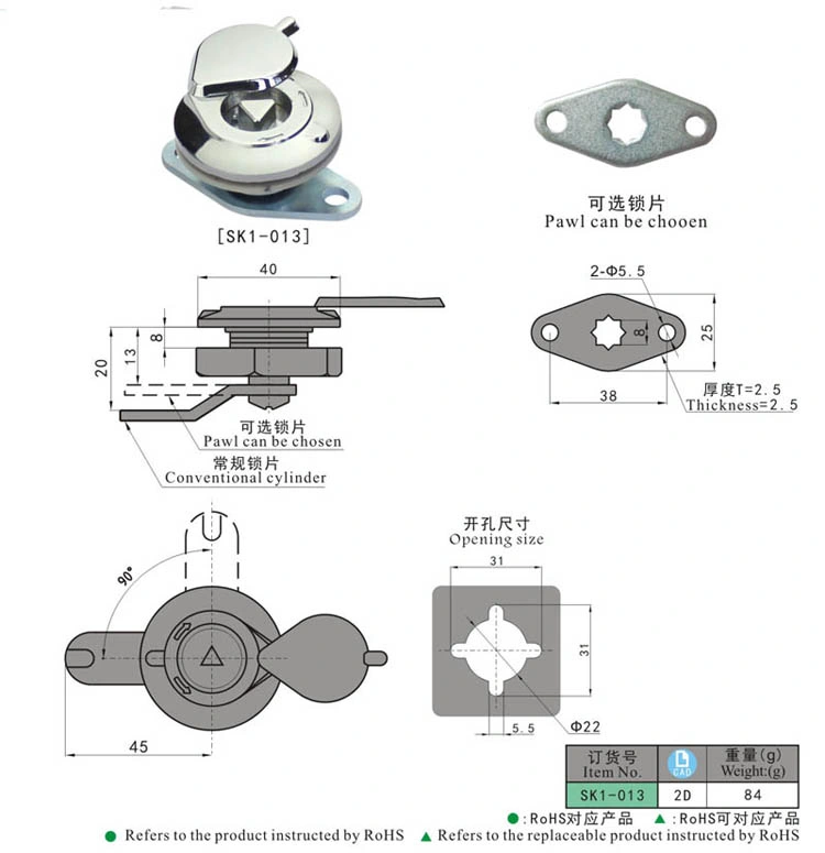 Safety Custom Brass Key Cylinder Stainless Steel Code Combination Cam Lock Bisbisbis