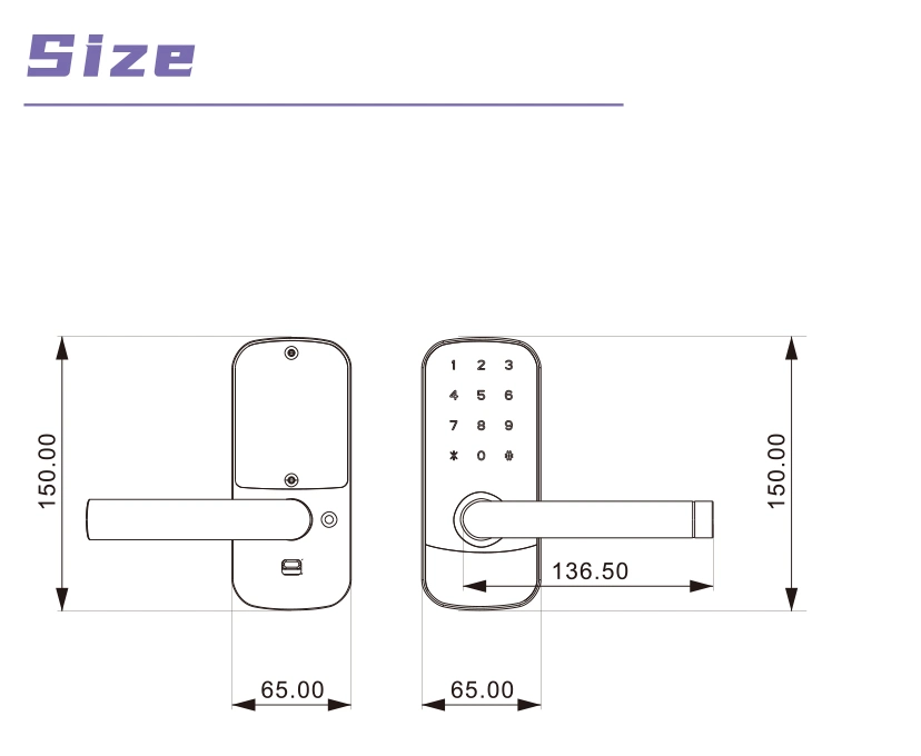 Intelligent Fingerprint Tt Lock APP Smart Lock Handle Home Electronics Digital Lock