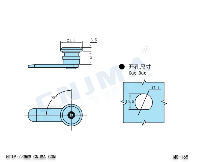 High Quality Cam Lock for Freezer and Display Showcase