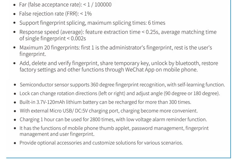 Smart Fingerprint Lock Bluetooth Lock Locker Drawer Lock