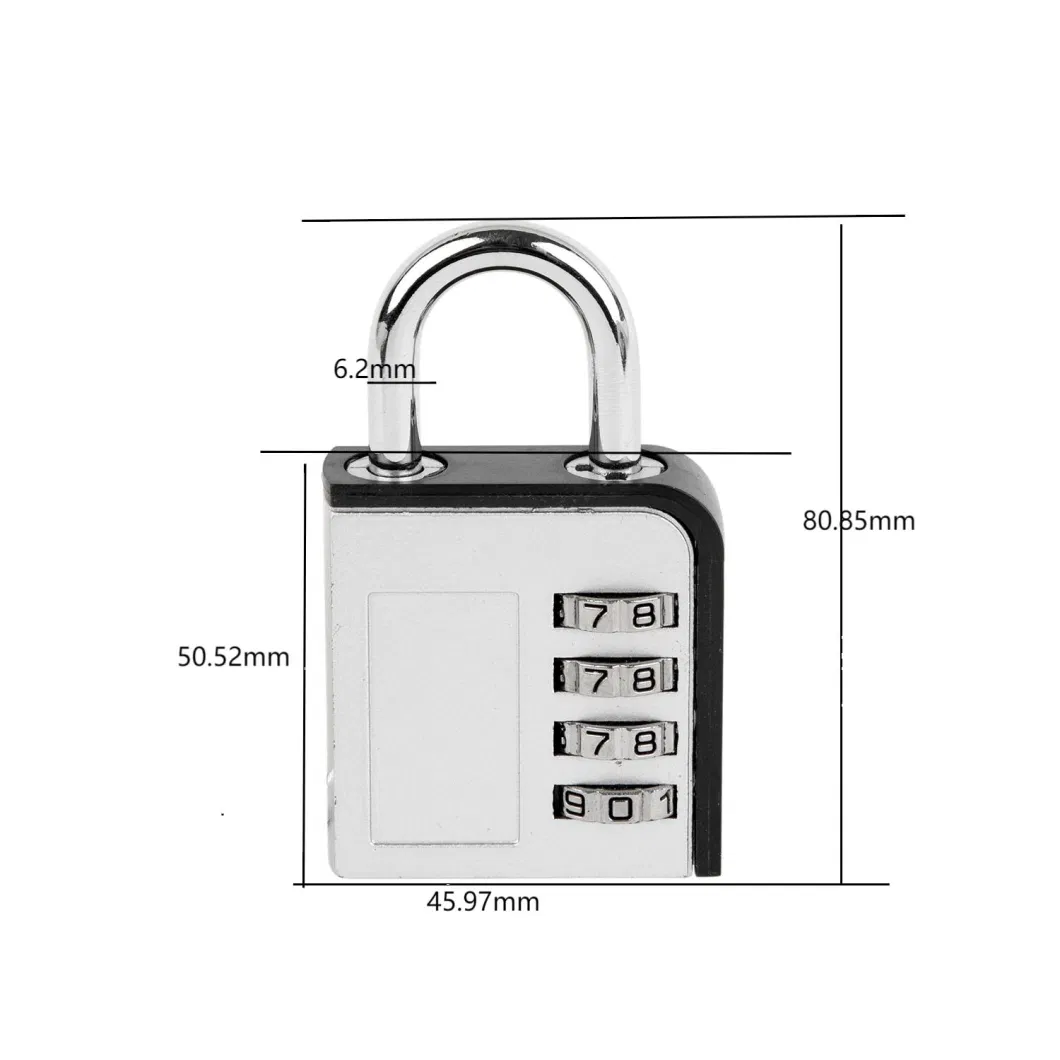 Showcase 4 Digit Code Password Luggage Padlock Combination Lock