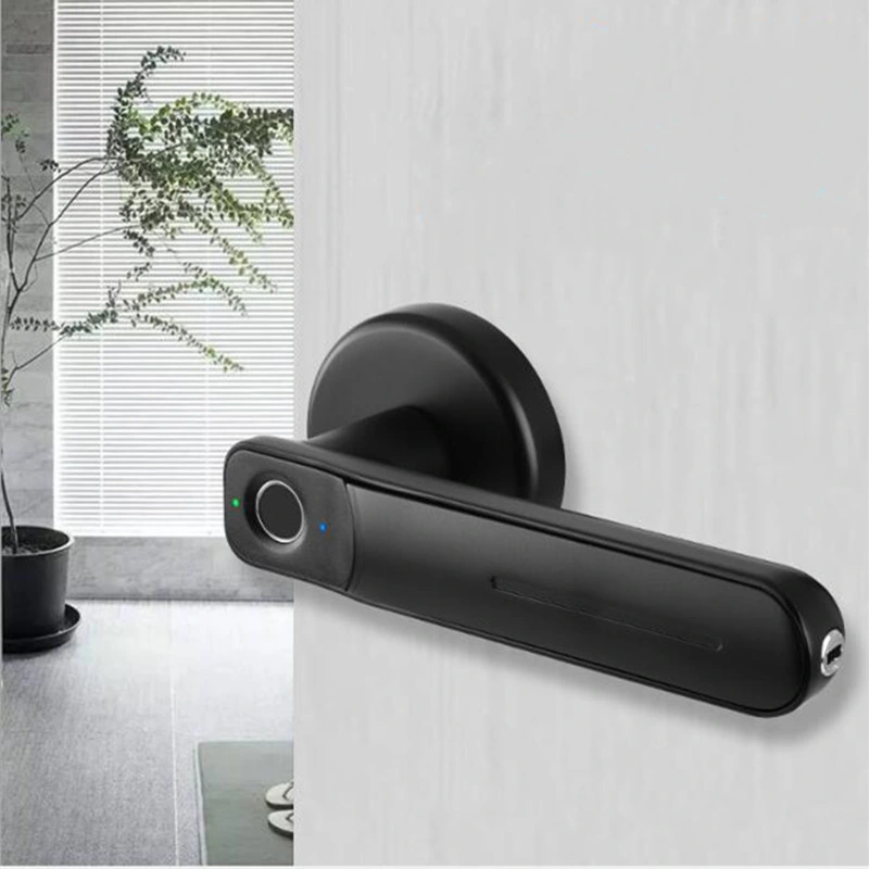 Household Security Electronic Round Door Lever Handle Intelligent Lock