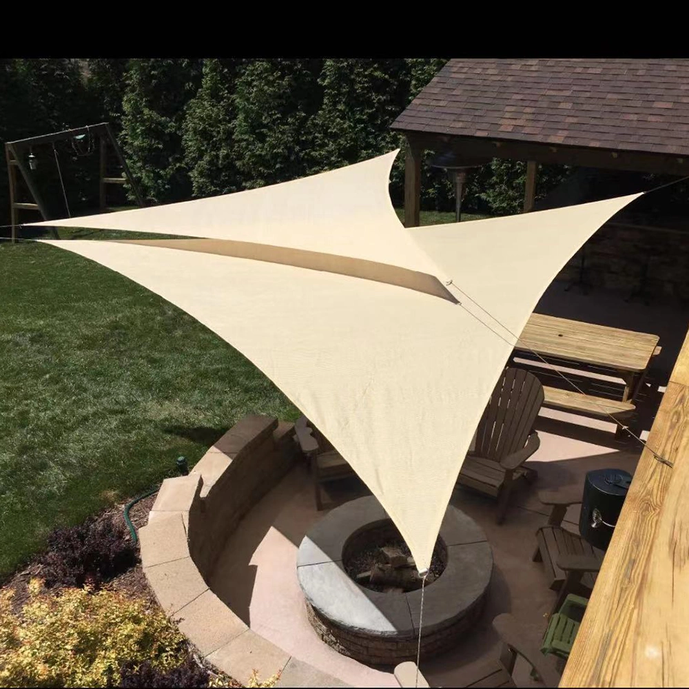 Triangular Shade Sail Waterproof Sunshade Sail 3X3X3 Triangle Garden Sail UV Block 420d Pes for Outdoor Patio Canopy with Free Ropes Bl22417