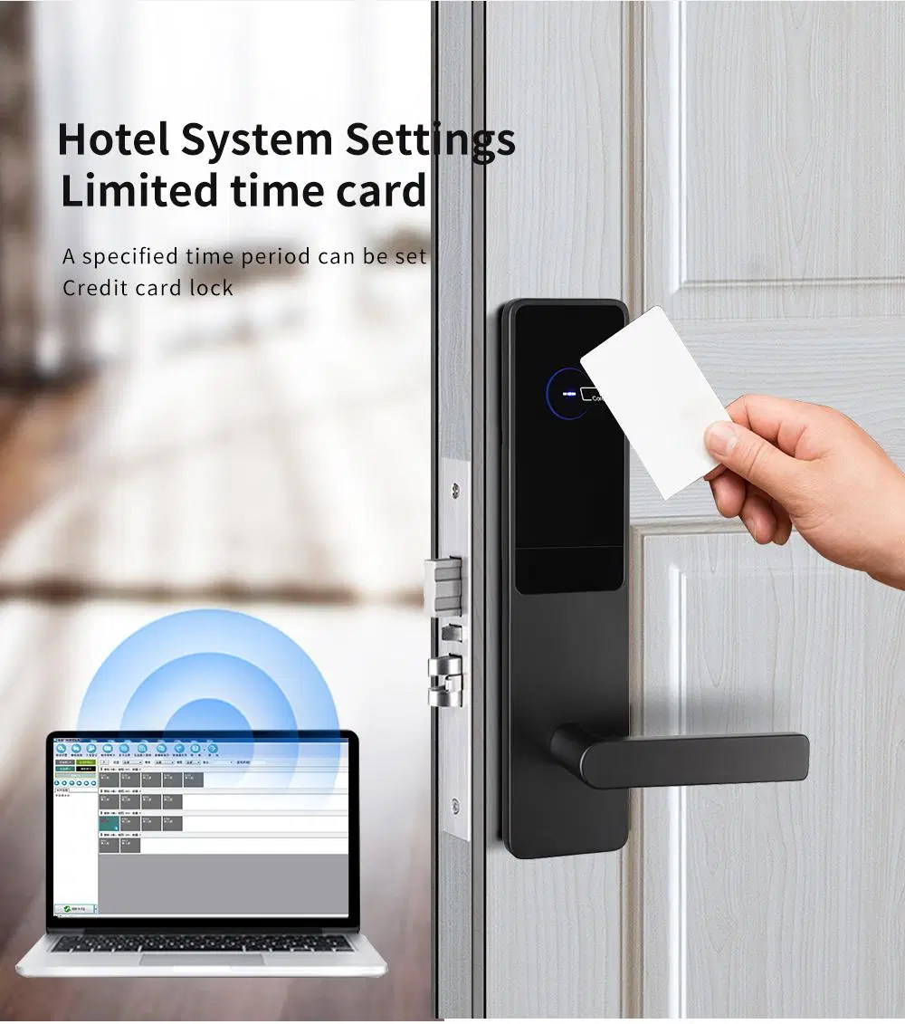 Hotel Apartment Smart Door Lock Electronic Digital Lock RFID Card Key