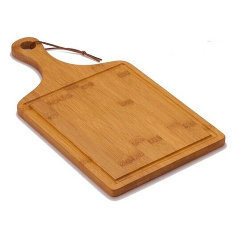 Bamboo Chopping/Cutting Block with Handle Kitchen Wooden Food Serving Board