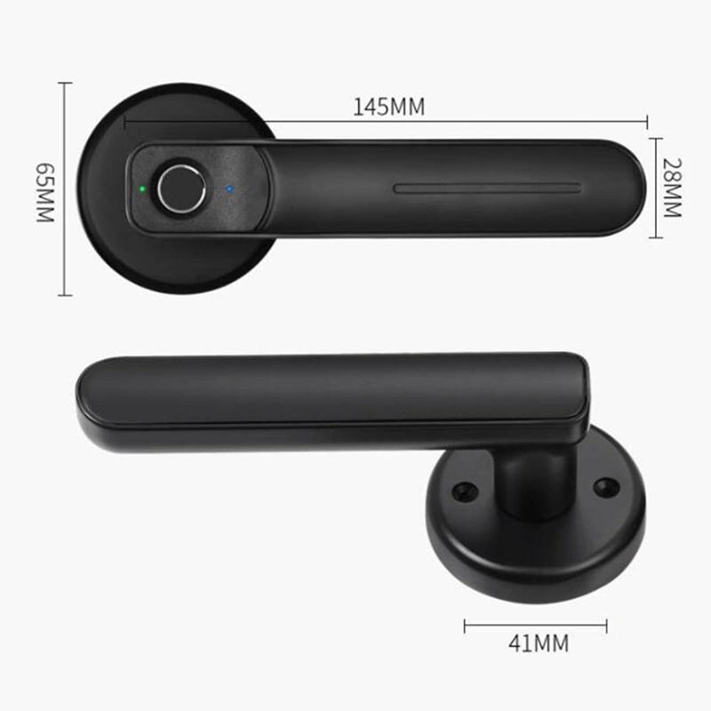 Household Security Electronic Round Door Lever Handle Intelligent Lock