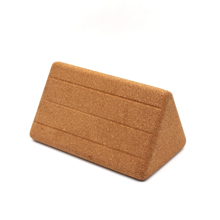 High Density Lightweight Triangle Natural Cork Yoga Block for Pilates