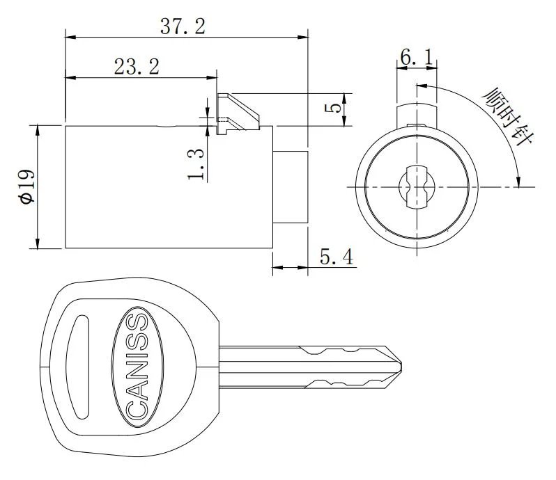 Security Euro Cylinder Key Code Lockbox with Combination Cam Lock