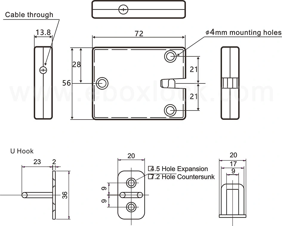 Electric Cabinet Lock with Reporting for Smart Electronic Lockers (MA1208S)