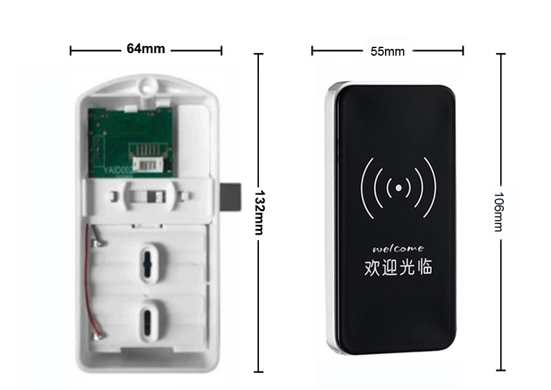 Gym SPA Magnetic RFID Electronic Cabinet Door Lock with Bracelet Master Card Key