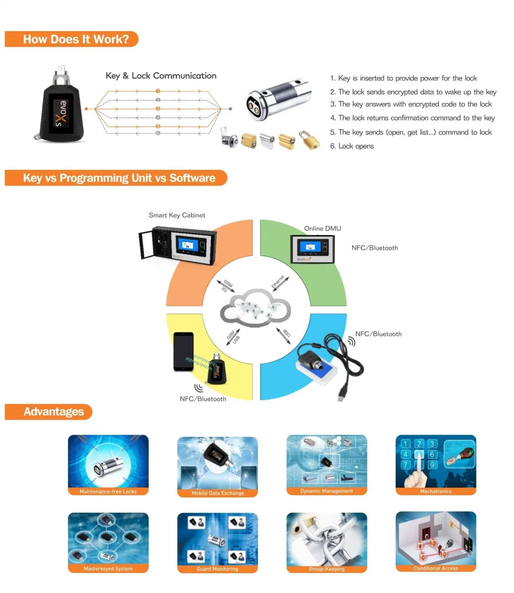 High Security Europrofile Double Cylinder 80mm Smart Lock with Adjustable Cam Smart Door Lock