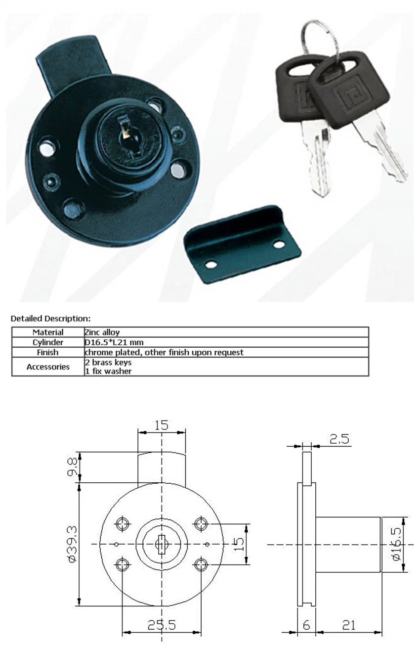 Rond Drawer Lock, Drawer Lock, Furniture Lockal-610s-40