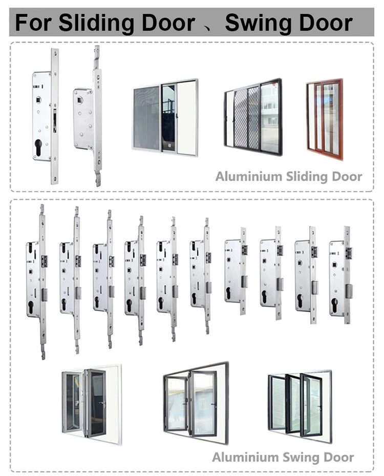 Waterproof Zinc Alloy Tuya APP Aluminum Sliding Door Lock Aluminum Swing Door Lock Digital Lock with EU 6085 Mortise