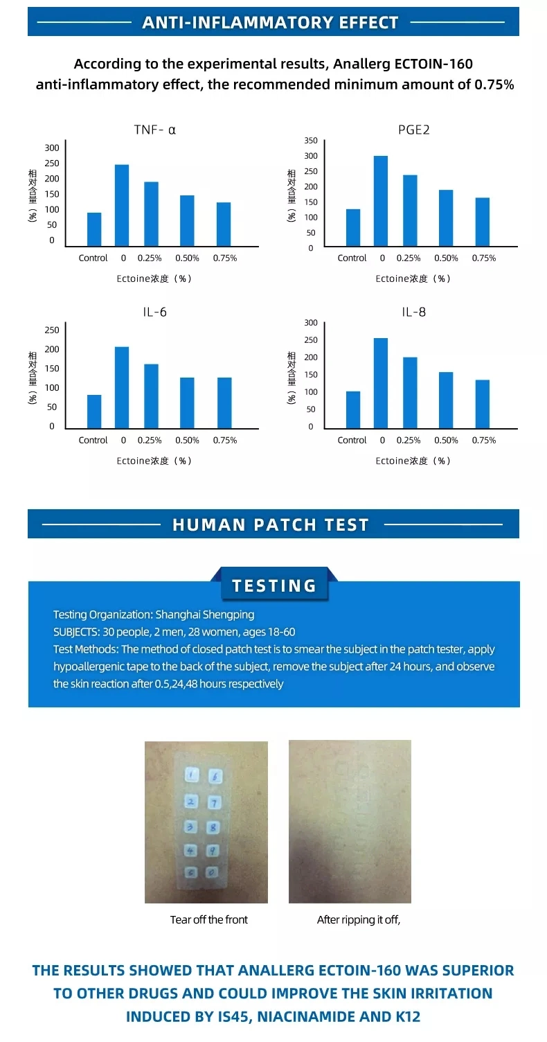 Anti-Aging Ectoin Cosmetic 4-Pyrimidinecarboxylic Acid (Ectoine)