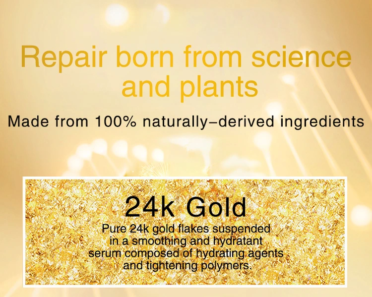 Private Label 24K Gold Serum Whiteninng Moisturizer Facial Essence Anti Aging Wrinkle Face Serum