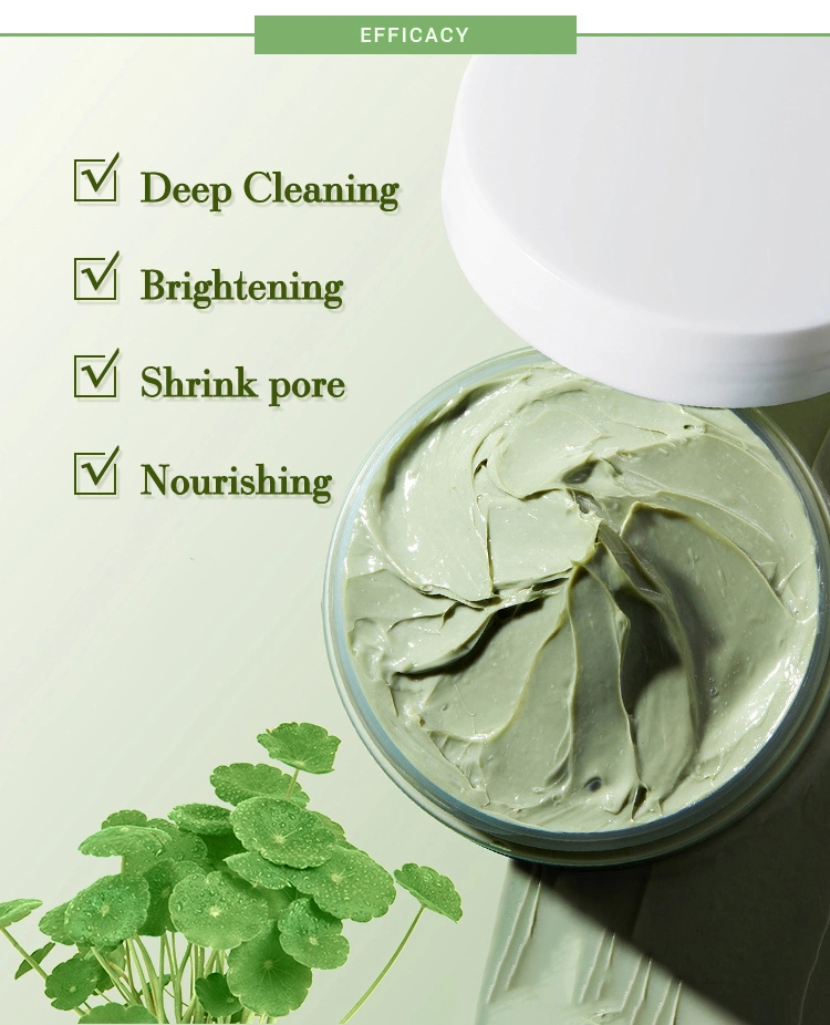 Natural Organic Face Care Deep Cleansing Grren Algae Mud Facial Mask