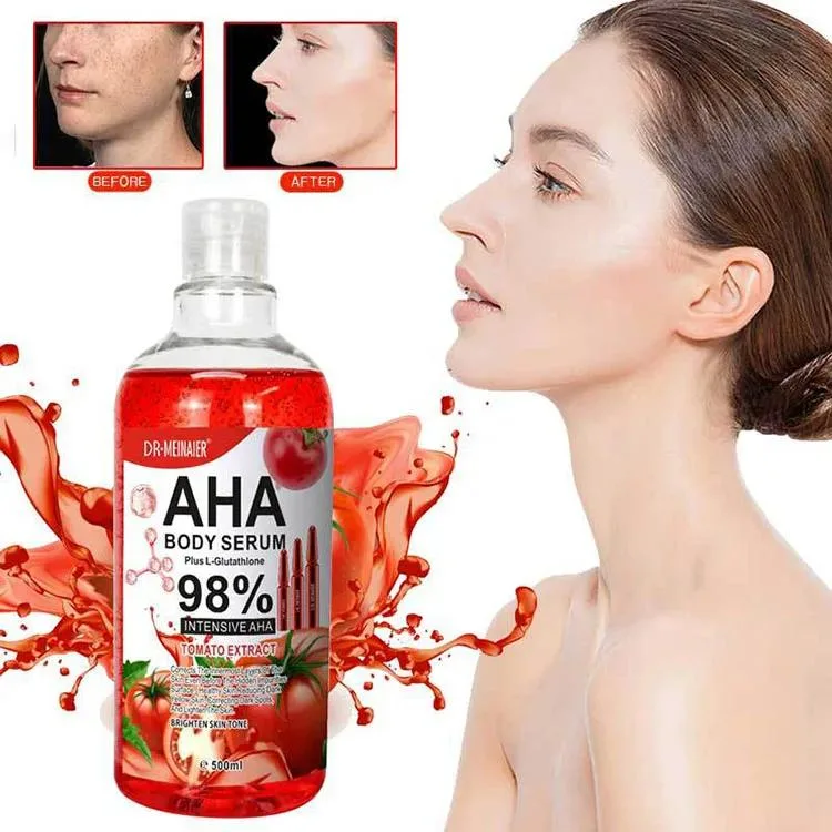 500ml Private Label Moisturizing Anti-Wrinkle Whitening Body Serum Tomato Extract Aha Body Face Serum