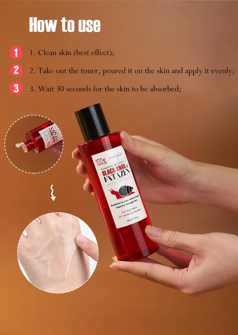 Anti-Aging Snail Toner Water Spray Skin Care Products Long Lasting Moisturizing Ton
