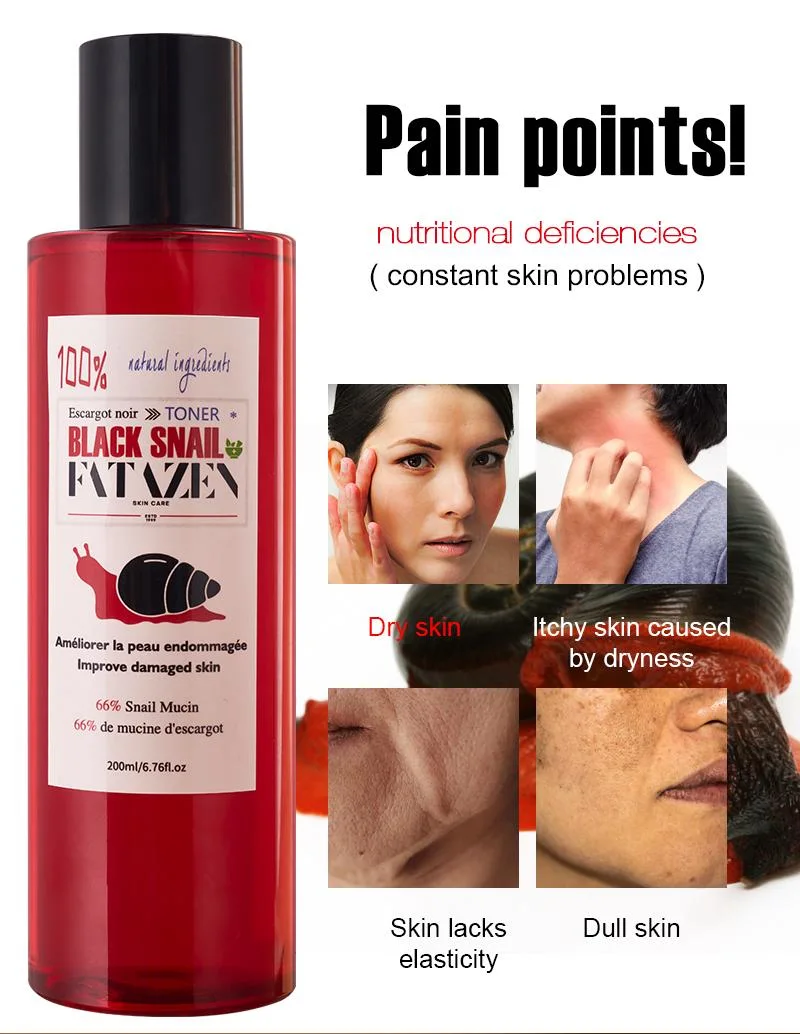 Anti-Aging Snail Toner Water Spray Skin Care Products Long Lasting Moisturizing Ton