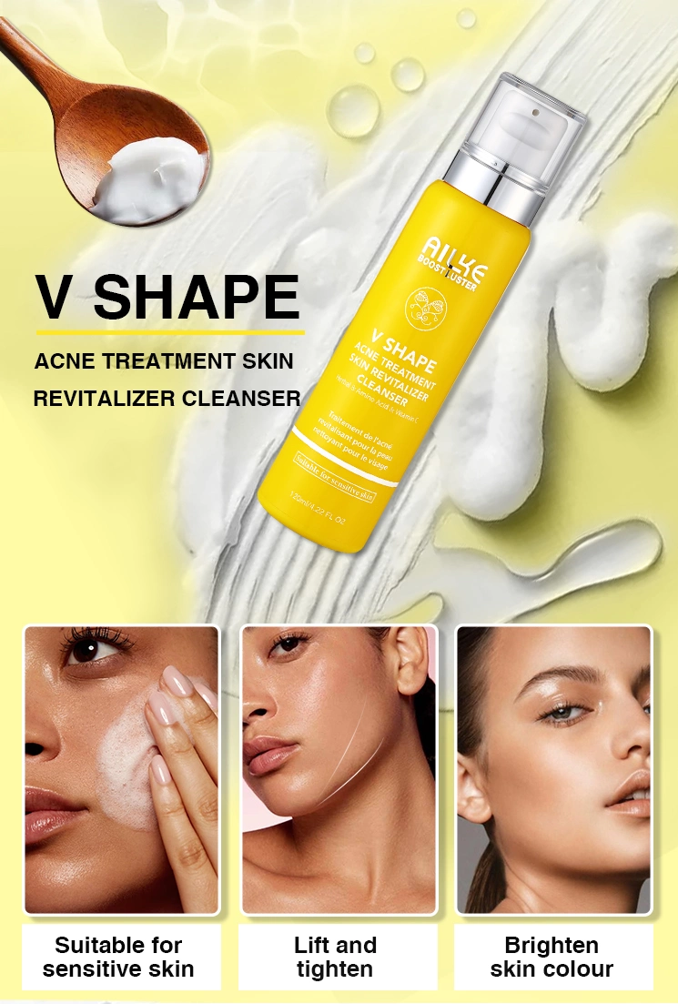 OEM Custom Private Label Facial Cleanser Deep Cleansing Gentle Natural Organic Vitamin C Amino Acid Face Wash