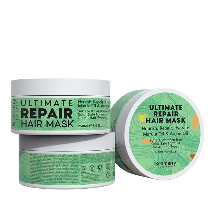 Private Label Smoothing Dry Damaged Treatment Hair Mask Cream Vegan Moisturizing Repairing Amino Acid Plant Extract Hair Mask