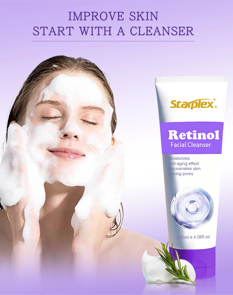 Wholesale Face Care Deep Clean Face Wash Skin Whitening Facial Wash Anti-Aging Cleanser Retinol Facial Cleanser