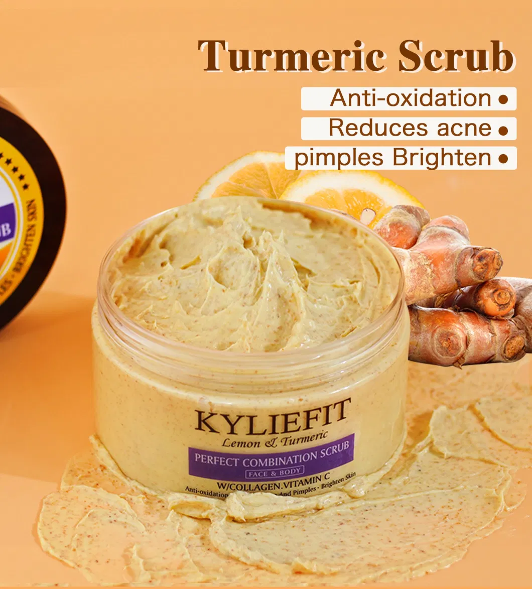 Kyliefit 4 Color Salt Whitening Exfoliating Skin Care Fruit Base Facial Body Wash Scrub Cream