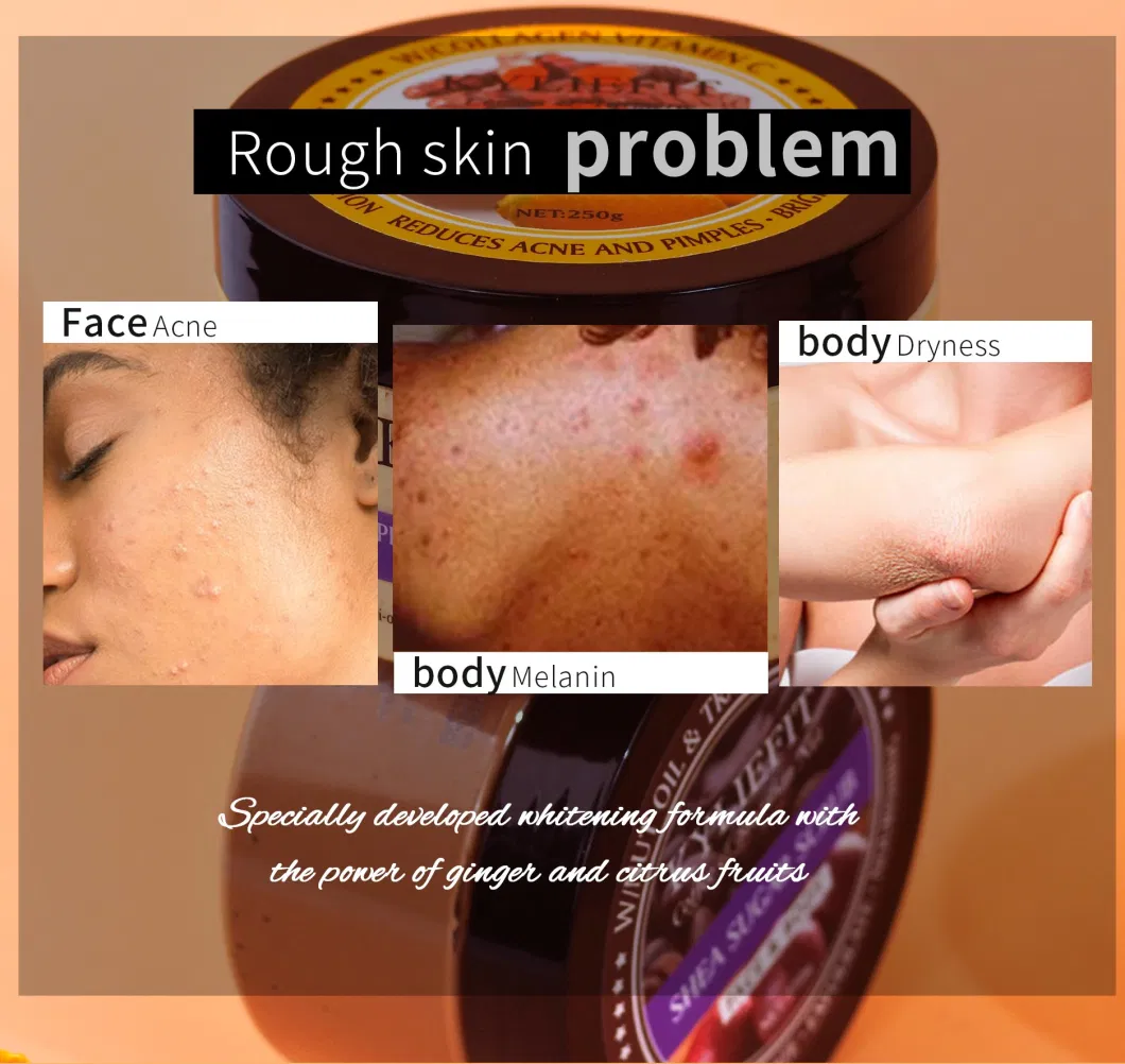 Kyliefit 4 Color Salt Whitening Exfoliating Skin Care Fruit Base Facial Body Wash Scrub Cream