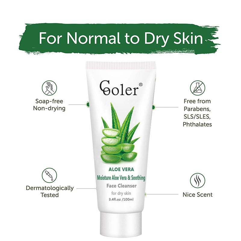 Customized Lightening Firming Facial Foam Face Wash Cleaning Sensitive Skin Aloe Vera Cleanser
