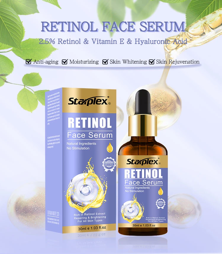 OEM/ODM Private Label Anti Wrinkle Facial Serum Organic Anti-Aging Whitening Face Care Retinol Serum